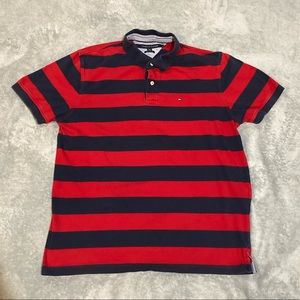 Tommy Hilfiger Polo Men's Size Larges Red/Blue